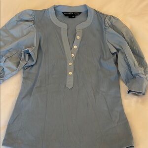 Veronica Beard Light Blue Blouse